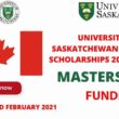 Graduate Scholarship at University of Saskatchewan in Canada 2022