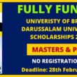 Scholarship at Brunei Darussalam University in Brunei 2021