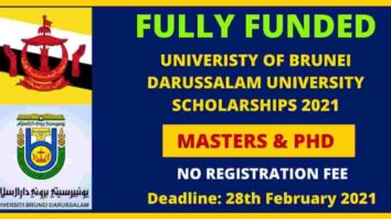 Scholarship at Brunei Darussalam University in Brunei 2021