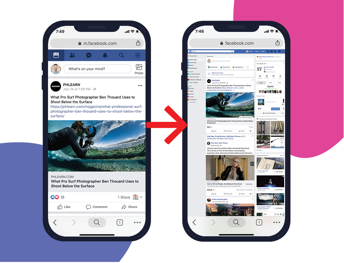 How to Use the Full Facebook Desktop Site on Mobile